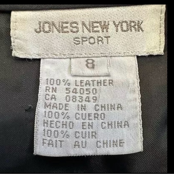 Black Leather Pants Jones New York Sport Women’s Straight Leg Size 8 - Picture 3 of 10